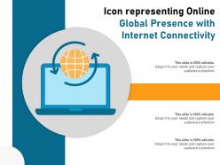 Icon representing online global presence with internet connectivity