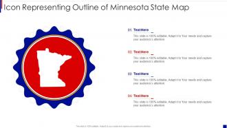 Icon representing outline of minnesota state map