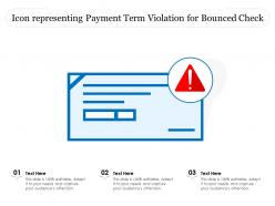 Icon representing payment term violation for bounced check