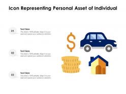 Icon representing personal asset of individual