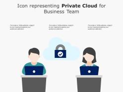 Icon representing private cloud for business team