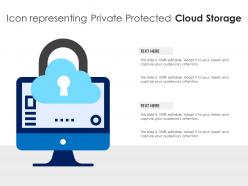 Icon representing private protected cloud storage