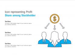 Icon representing profit share among stockholder