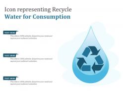 Icon representing recycle water for consumption