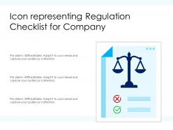 Icon representing regulation checklist for company