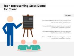 Icon representing sales demo for client