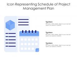 Icon representing schedule of project management plan