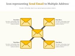 Icon representing send email to multiple address