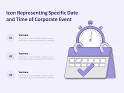 Icon Representing Specific Date And Time Of Corporate Event