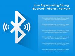 Icon representing strong bluetooth wireless network
