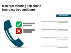 Icon representing telephone interview dos and donts
