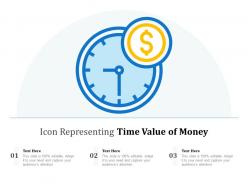 Icon representing time value of money