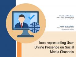 Icon representing user online presence on social media channels