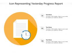 Icon representing yesterday progress report