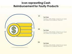 Icon represnting cash reimbursement for faulty products