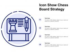 Icon show chess board strategy