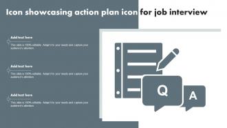 Icon Showcasing Action Plan Icon For Job Interview