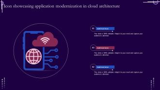 Icon Showcasing Application Modernization In Cloud Architecture
