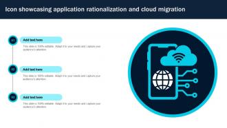 Icon Showcasing Application Rationalization And Cloud Migration