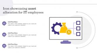Icon Showcasing Asset Allocation For It Employees