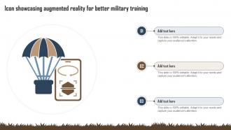 Icon Showcasing Augmented Reality For Better Military Training Ppt Slide