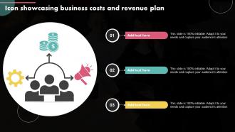 Icon Showcasing Business Costs And Revenue Plan