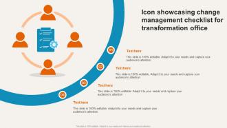 Icon Showcasing Change Management Checklist For Transformation Office