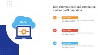 Icon Showcasing Cloud Computing Tool For Saas Migration