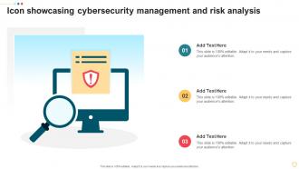 Icon Showcasing Cybersecurity Management And Risk Analysis