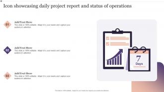 Icon Showcasing Daily Project Report And Status Of Operations