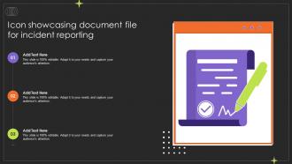 Icon Showcasing Document File For Incident Reporting