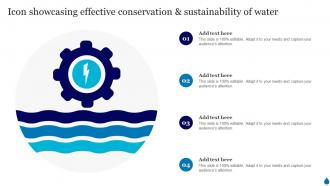 Icon Showcasing Effective Conservation And Sustainability Of Water