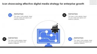 Icon Showcasing Effective Digital Media Strategy For Enterprise Growth