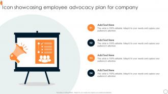 Icon Showcasing Employee Advocacy Plan For Company