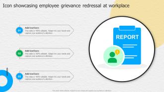 Icon Showcasing Employee Grievance Redressal At Workplace