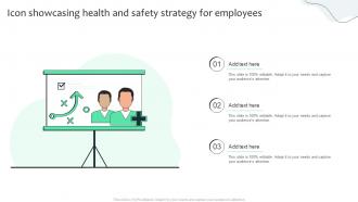 Icon Showcasing Health And Safety Strategy For Employees