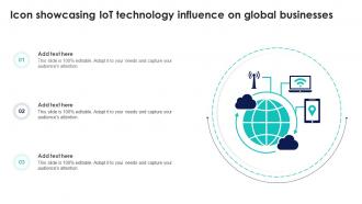 Icon Showcasing IoT Technology Influence On Global Businesses