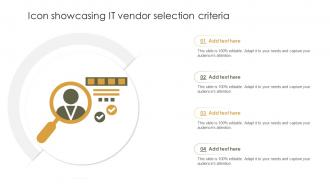 Icon Showcasing IT Vendor Selection Criteria