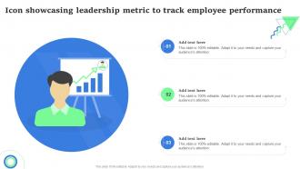 Icon Showcasing Leadership Metric To Track Employee Performance