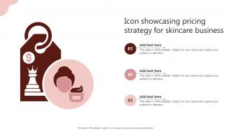 Icon Showcasing Pricing Strategy For Skincare Business
