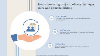 Icon Showcasing Project Delivery Manager Roles And Responsibilities