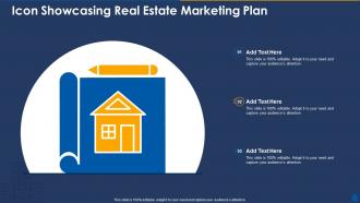 Icon showcasing real estate marketing plan