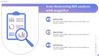 Icon Showcasing Roi Analysis With Magnifier