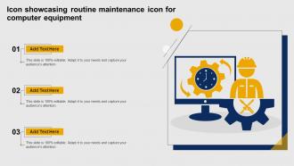 Icon Showcasing Routine Maintenance Icon For Computer Equipment
