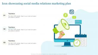 Icon Showcasing Social Media Relations Marketing Plan
