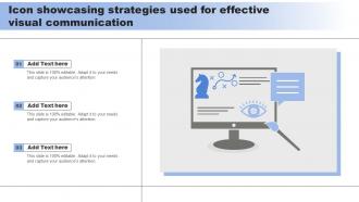 Icon Showcasing Strategies Used For Effective Visual Communication