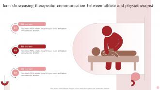 Icon Showcasing Therapeutic Communication Between Athlete And Physiotherapist