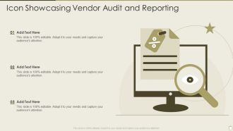 Icon Showcasing Vendor Audit And Reporting