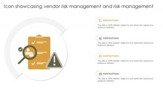 Icon Showcasing Vendor Risk Management And Assessment