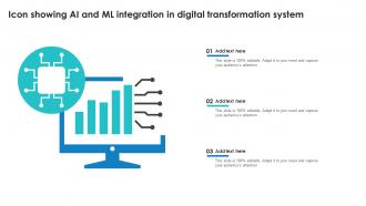 Icon Showing AI And ML Integration In Digital Transformation System